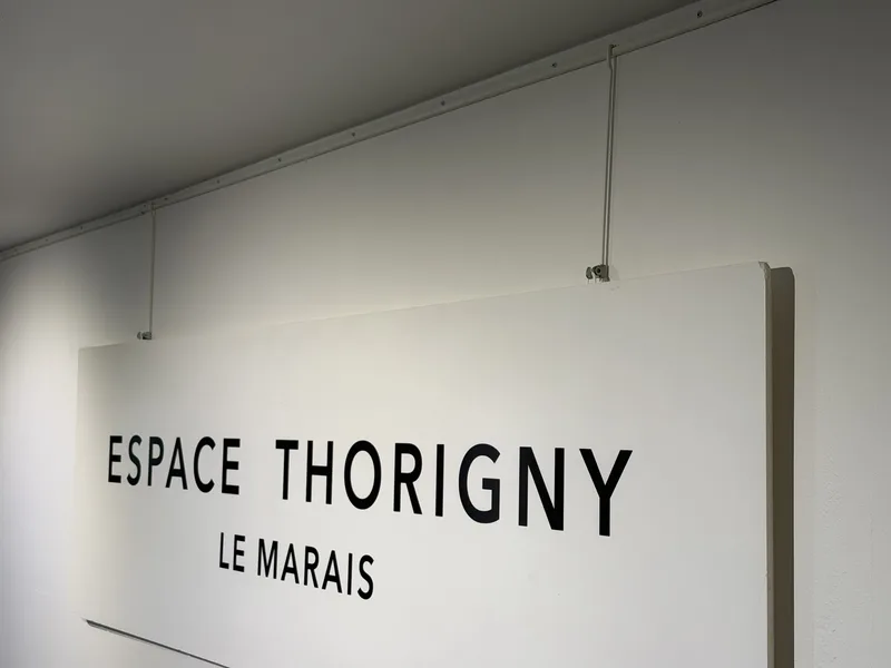 The sign at the threshold. Espace Thorigny. The name of the room before the room has a reason.